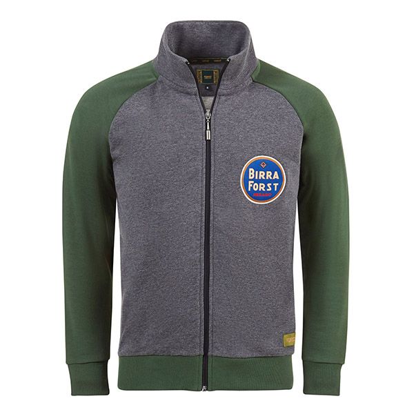 FORST Sweatshirt unisex with zip grey/green
