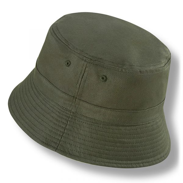 FORST fishing hat in olive green/beige , cotton