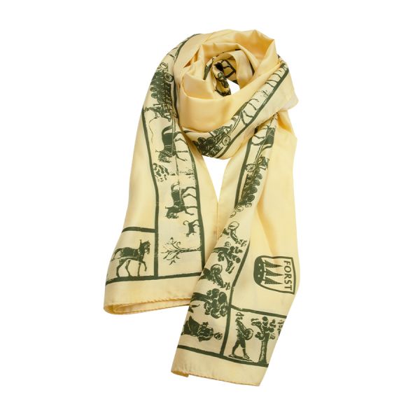FORST Silk scarf yellow/green 60x180