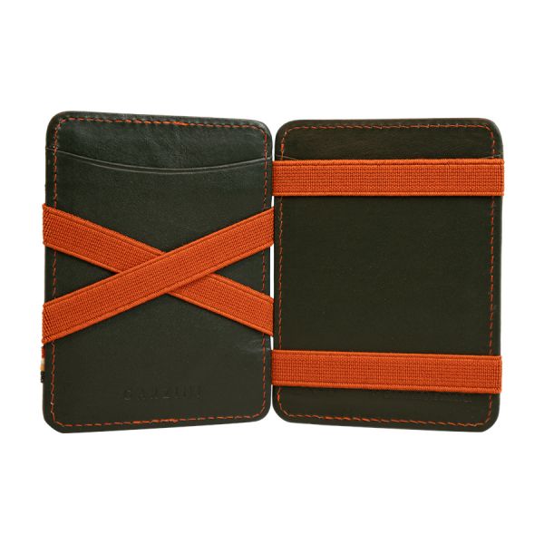 FORST Leather wallet green/orange GARZINI