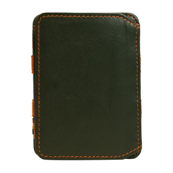 FORST Leather wallet green/orange GARZINI