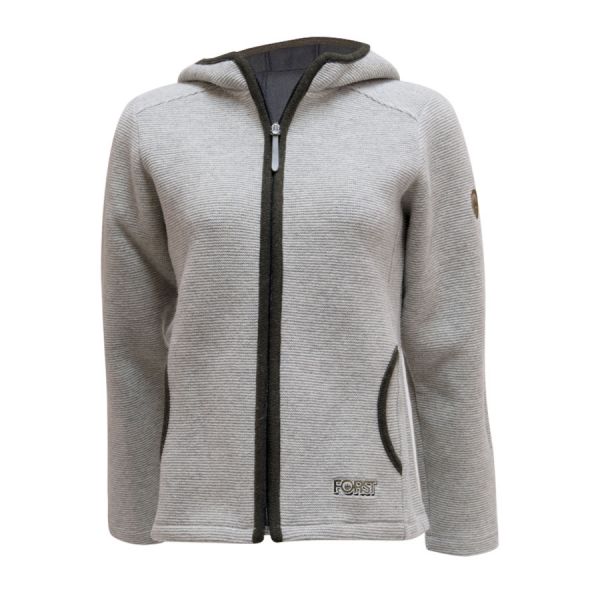 Women's gray hooded jacket