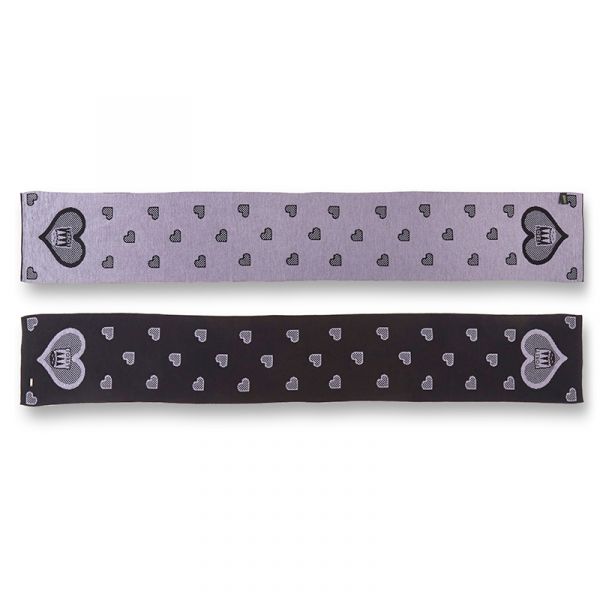 FORST black-grey scarf with heart motif