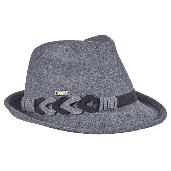 Grey felt hat for ladies