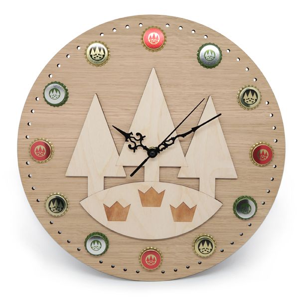FORST wooden wall clock 34cm