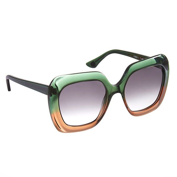 Sunglasses with case and cloth rectangular ladies