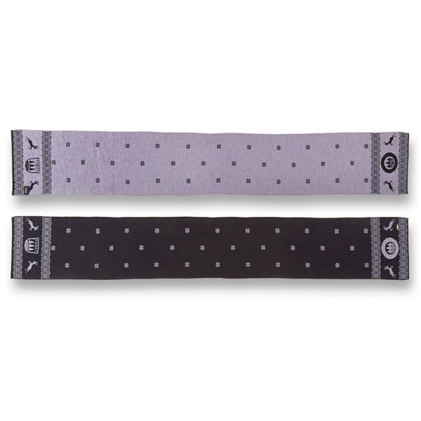 FORST scarf in black-grey with pattern