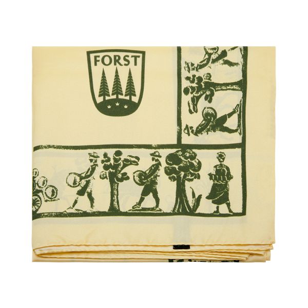 FORST Silk scarf yellow/green 60x180