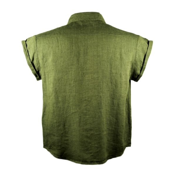 FORST linen blouse ladies green