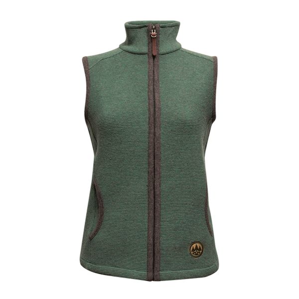 Women's wind wool waistcoat - light green