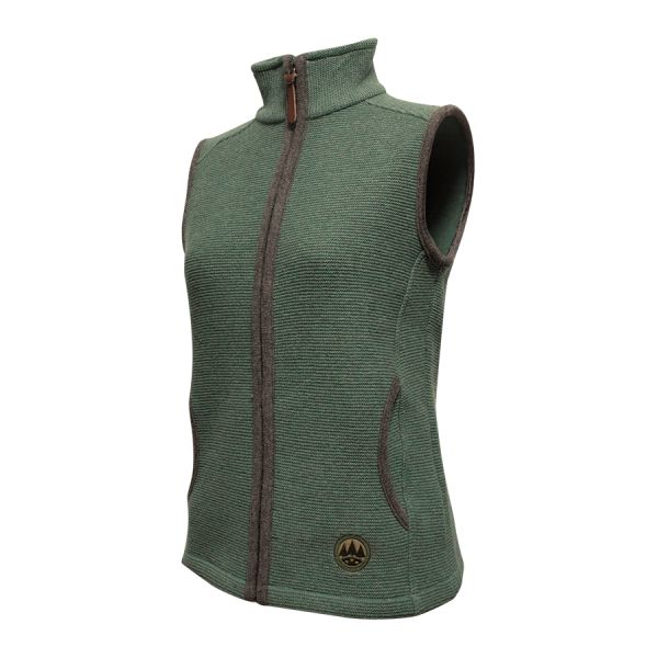 Women's wind wool waistcoat - light green