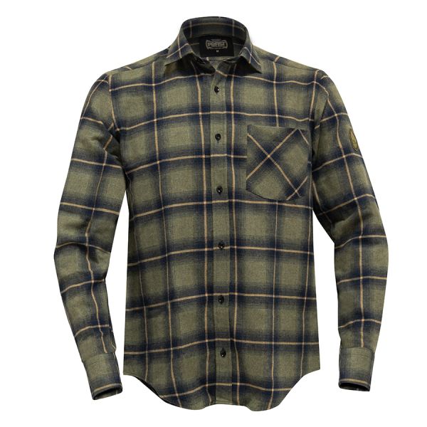 Shirt man checked green/black