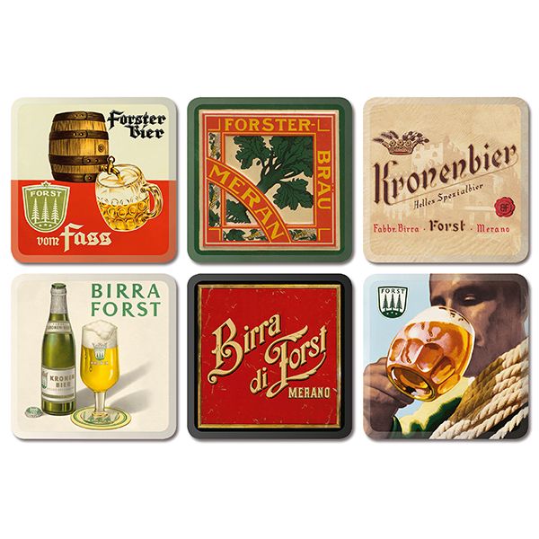 Metal box with 6 coasters