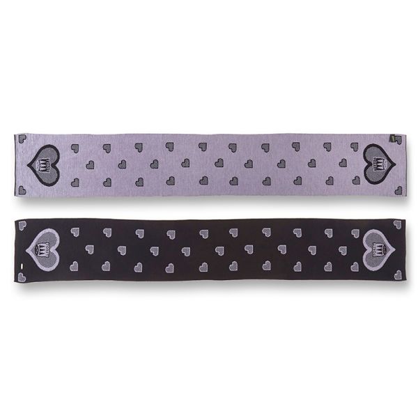 FORST black-grey scarf with heart motif