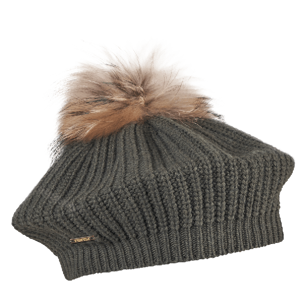 Beret with pompom