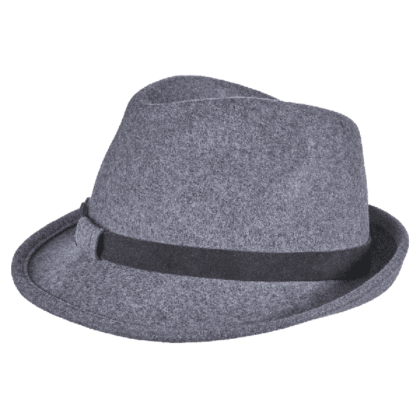 Grey felt hat for ladies
