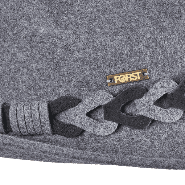 Grey felt hat for ladies
